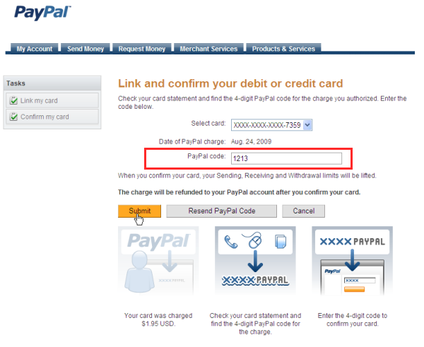 Withdraw Paypal Money to Maybank Visa Debit Card - Step 10